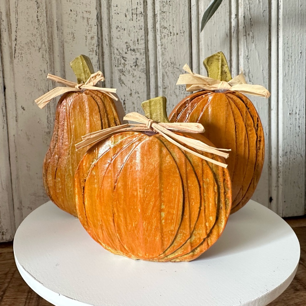 Wood Layered Pumpkins